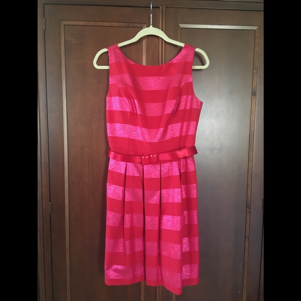 Vintage Trina Turk belted cocktail dress with pockets size 8